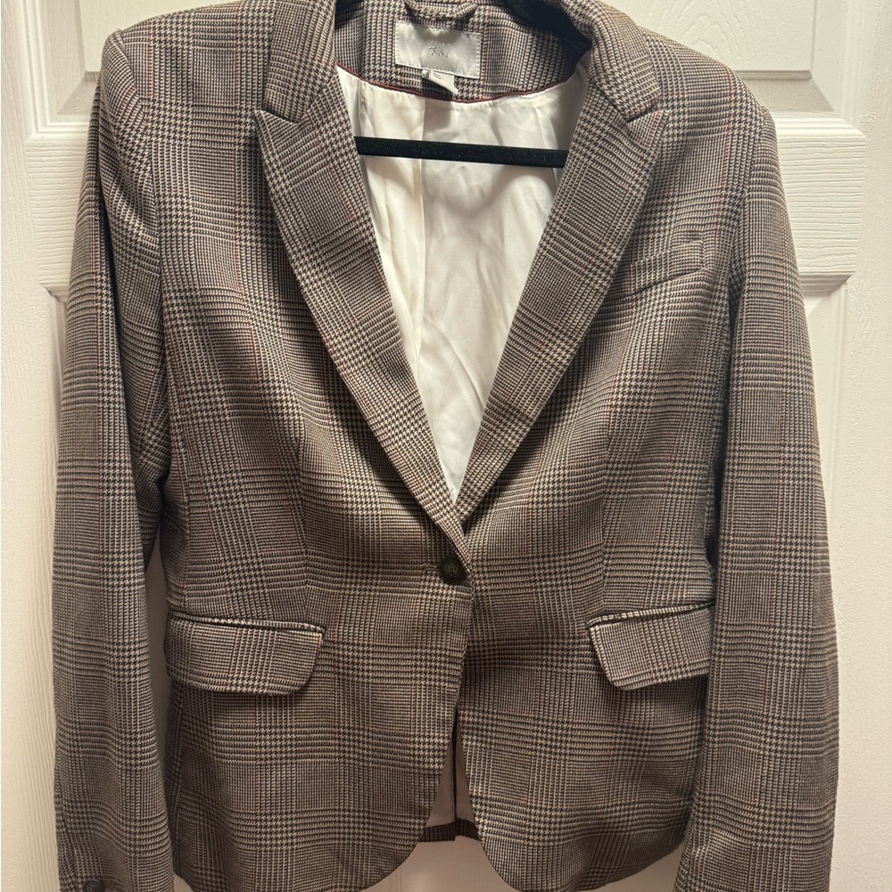 H&M Plaid Blazer Jacket